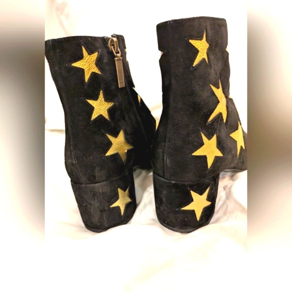 Saint Laurent Star Suede Ankle Booties - Picture 10 of 13